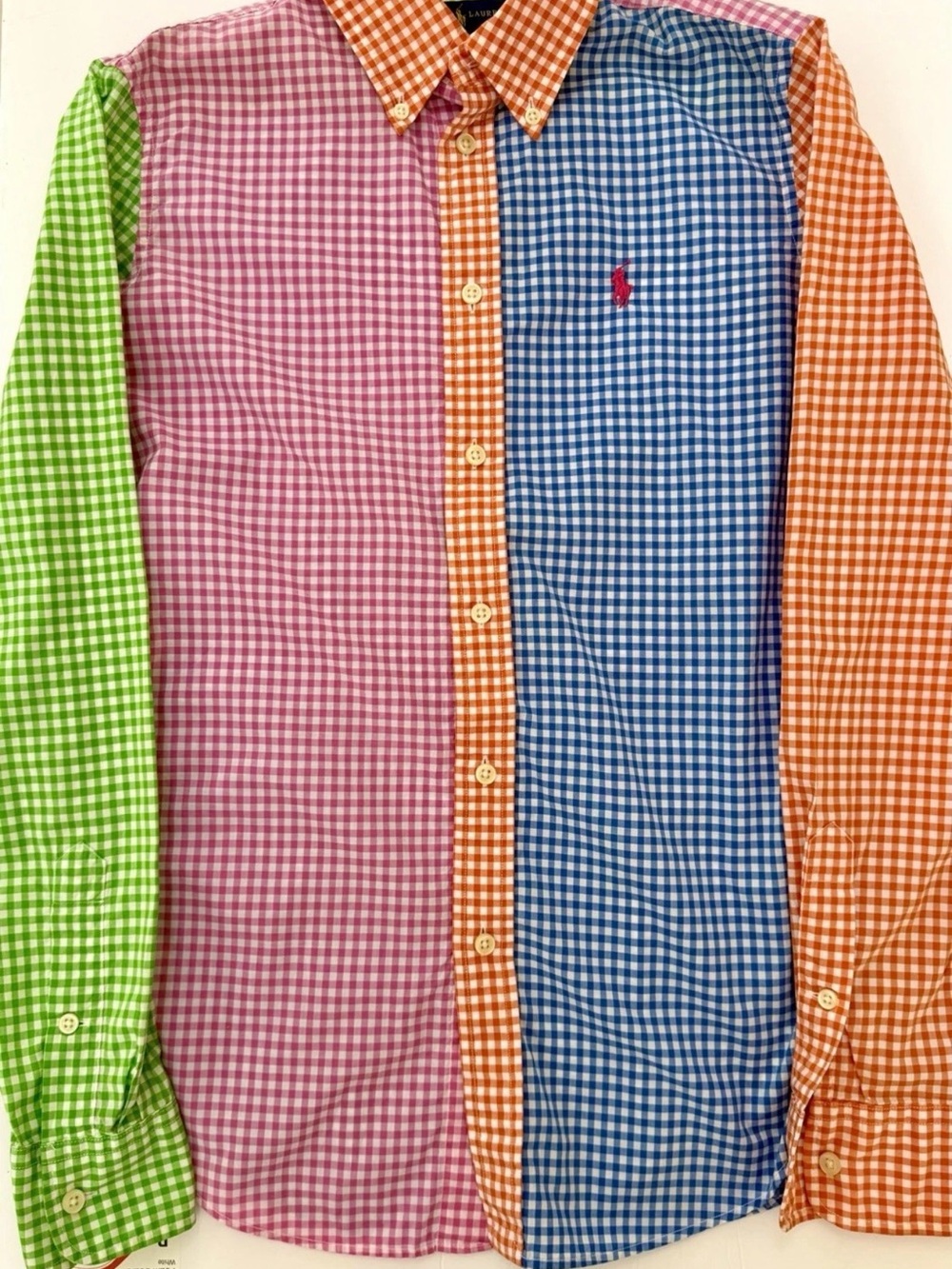 Ralph Lauren Women’s  Multi-Color Gingham Long-Sleeve Shirt Size 2